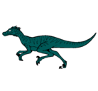Dibujo Velociraptor pintado por dannon