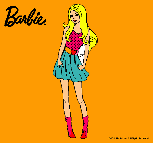 Dibujo Barbie veraniega pintado por inesg