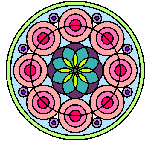 Dibujo Mandala 35 pintado por agusrifas