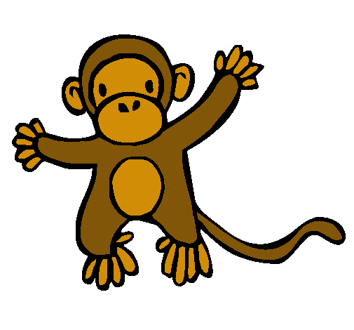 Dibujo Mono pintado por leita