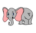 Dibujo Elefante pequeño pintado por leita
