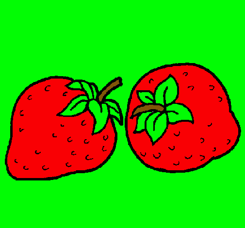 Dibujo fresas pintado por beybi