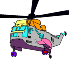 Dibujo Helicóptero al rescate pintado por petacas
