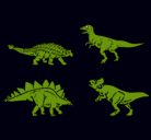 Dibujo Dinosaurios de tierra pintado por pepa