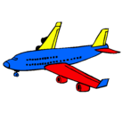 Dibujo Avión de pasajeros pintado por PILOTO