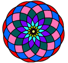 Dibujo Mandala 4 pintado por multicolores