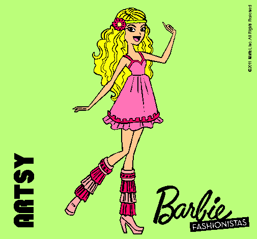 Dibujo Barbie Fashionista 1 pintado por popalba