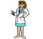 Dibujo Doctora con gafas pintado por enike