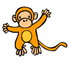 Dibujo Mono pintado por momo