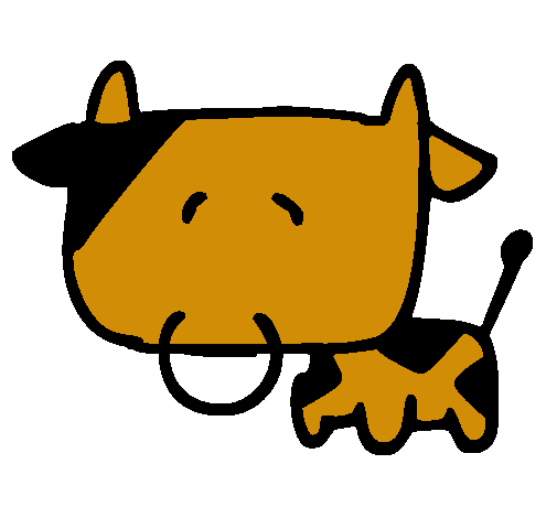 Dibujo Vaca cabeza cuadrada pintado por Aarseth