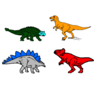Dibujo Dinosaurios de tierra pintado por mellizo
