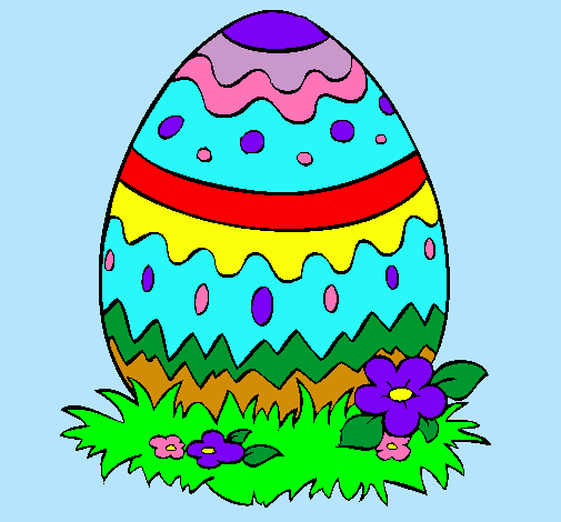Dibujo Huevo de pascua 2 pintado por friss
