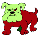 Dibujo Perro Bulldog pintado por leonardo