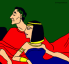 Dibujo César y Cleopatra pintado por anajackson