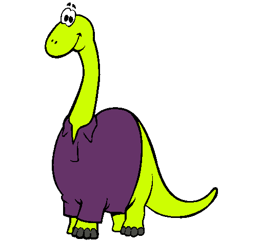 Dibujo Diplodocus con camisa pintado por jeen 