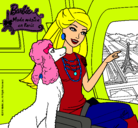 Dibujo Barbie llega a París pintado por lauracarabia