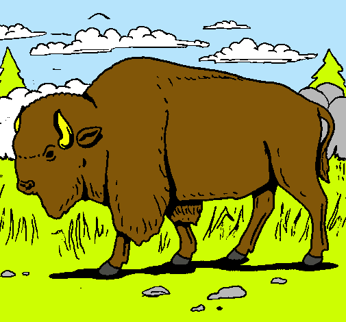 Dibujo Búfalo  pintado por lizandy