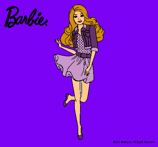 Dibujo Barbie informal pintado por soniart