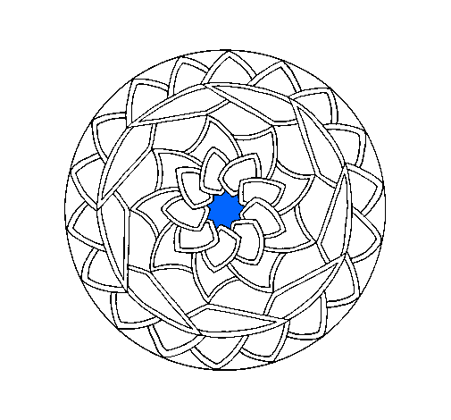 Dibujo Mandala 1 pintado por vivianargm