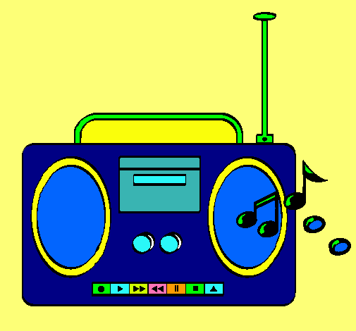 Dibujo Radio cassette 2 pintado por Nayi