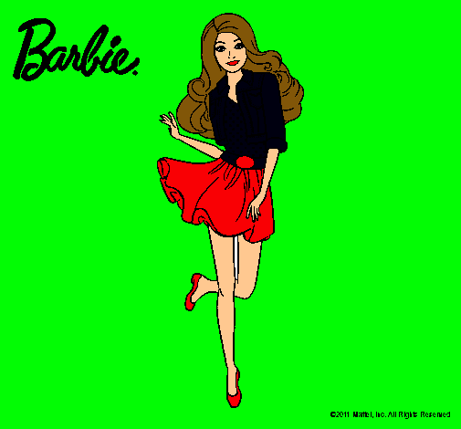 Dibujo Barbie informal pintado por hebi