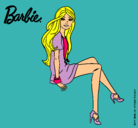 Dibujo Barbie sentada pintado por Yoovi