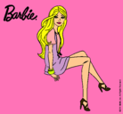 Dibujo Barbie sentada pintado por Prima