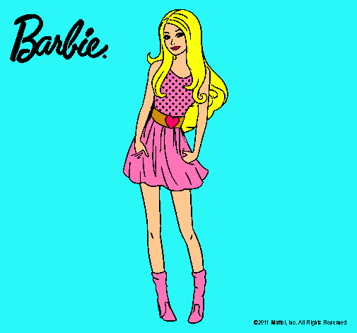 Dibujo Barbie veraniega pintado por lareina