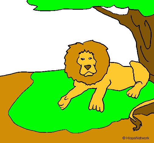 Dibujo Rey león pintado por lizandy