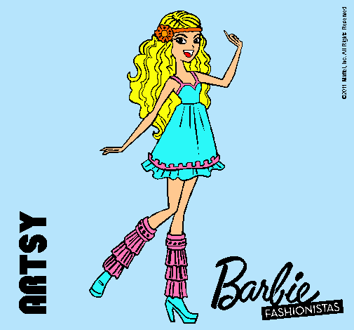 Dibujo Barbie Fashionista 1 pintado por Yoovi
