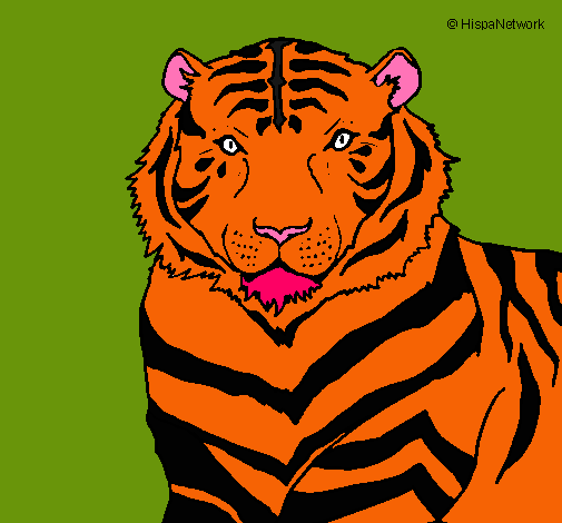 Dibujo Tigre pintado por cilia