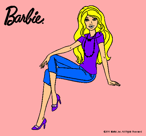 Dibujo Barbie moderna pintado por Yoovi