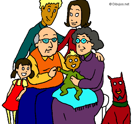 Dibujo Familia pintado por msjh