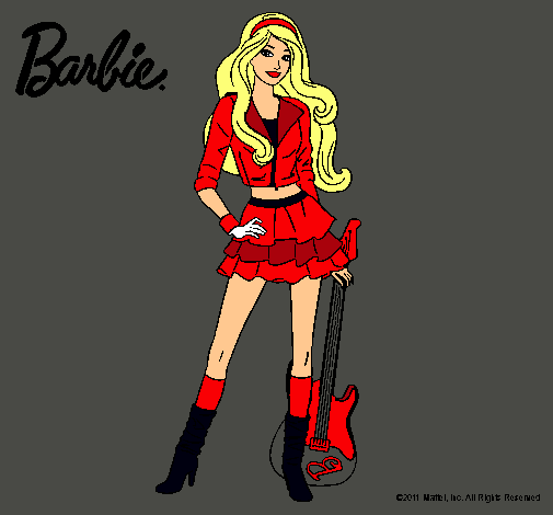 Dibujo Barbie rockera pintado por Lasmitica
