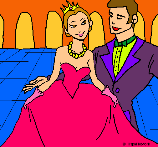 Dibujo Princesa y príncipe en el baile pintado por Negogar
