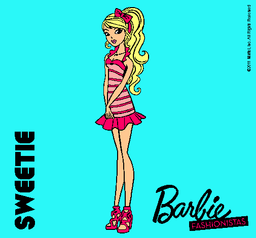 Dibujo Barbie Fashionista 6 pintado por alejadri