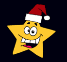 Dibujo estrella de navidad pintado por estrella24