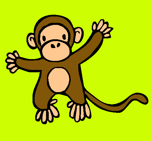 Dibujo Mono pintado por lizandy