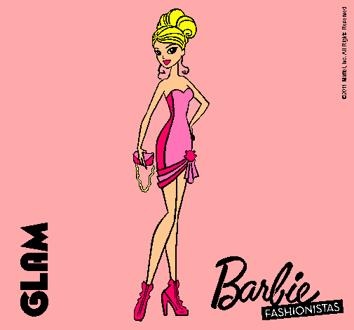 Dibujo Barbie Fashionista 5 pintado por lunamay