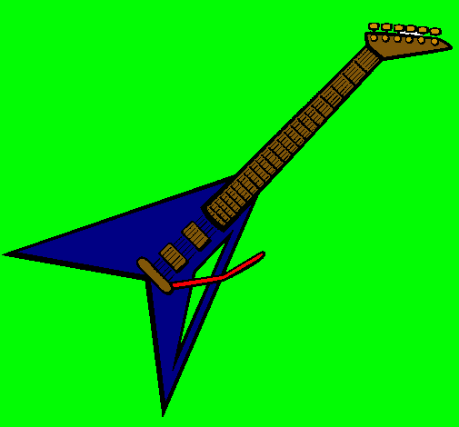 Dibujo Guitarra eléctrica II pintado por mlj2401