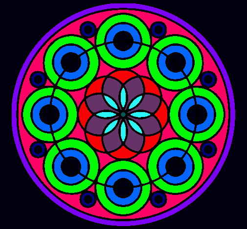 Dibujo Mandala 35 pintado por Laida