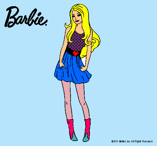 Dibujo Barbie veraniega pintado por marinaruiz