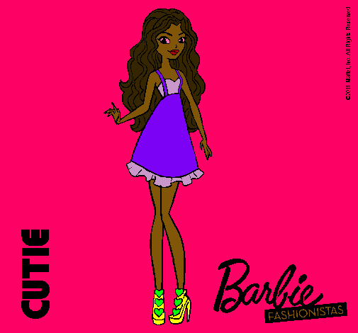 Dibujo Barbie Fashionista 3 pintado por cyra