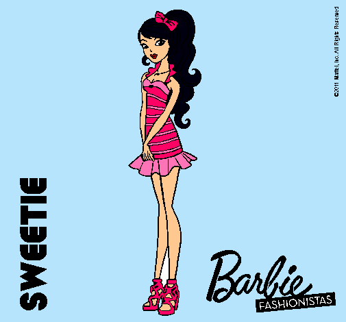 Dibujo Barbie Fashionista 6 pintado por arancha11