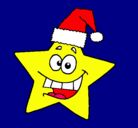 Dibujo estrella de navidad pintado por arita