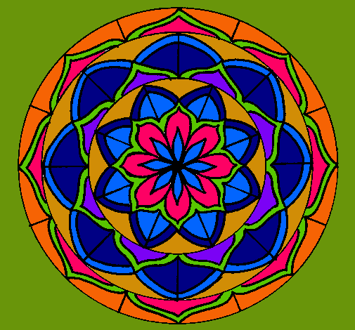 Dibujo Mandala 6 pintado por blanca