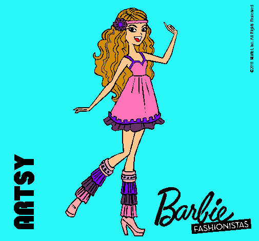 Dibujo Barbie Fashionista 1 pintado por CarmenTQ