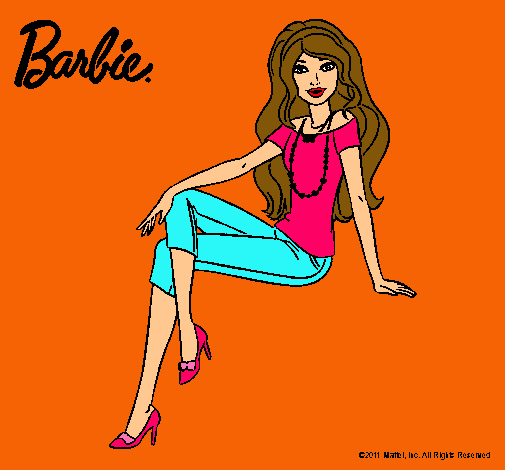 Dibujo Barbie moderna pintado por Cacahuete