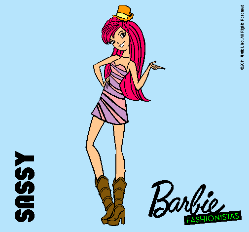 Dibujo Barbie Fashionista 2 pintado por sandraymaria