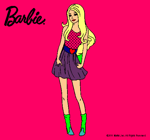 Dibujo Barbie veraniega pintado por valeriareal